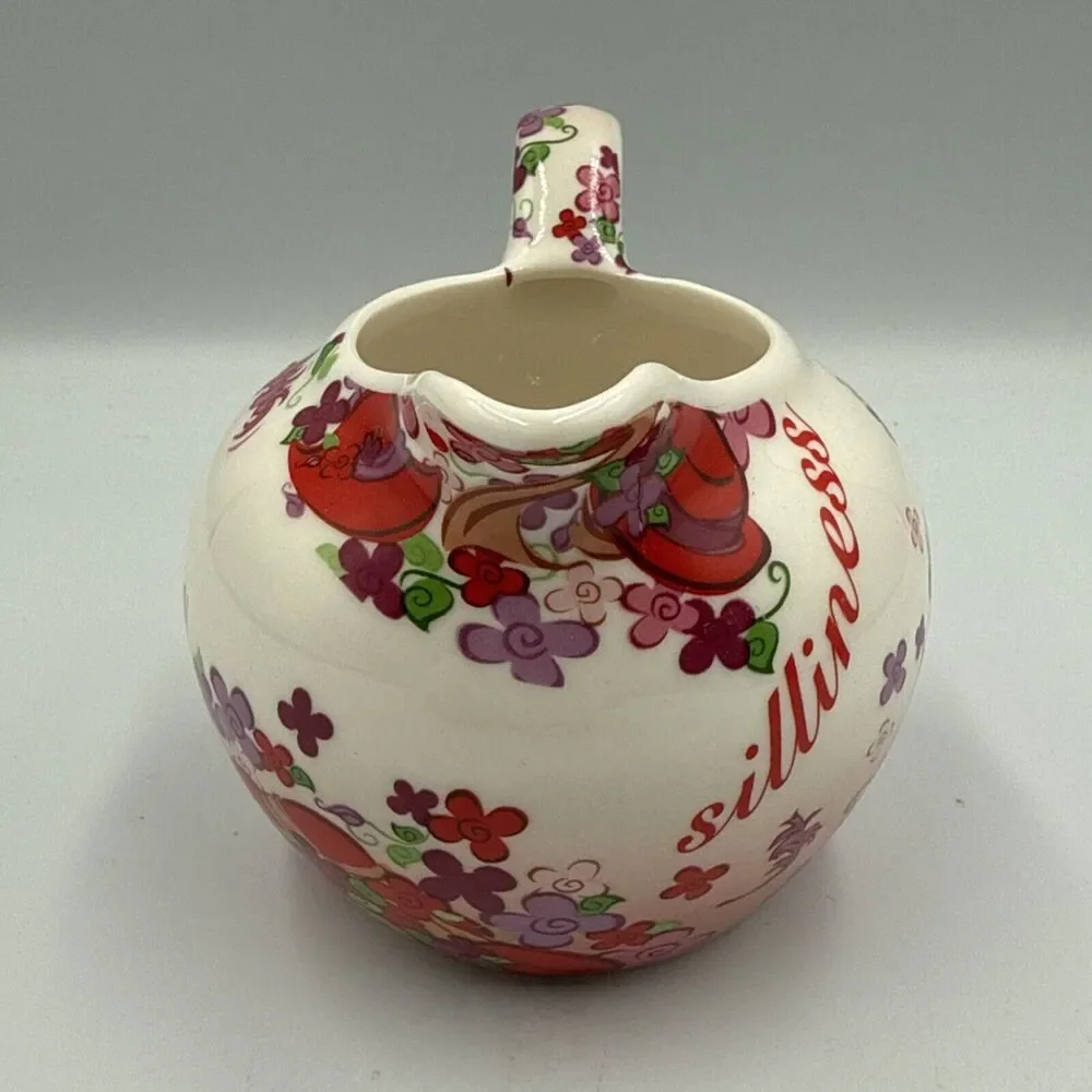 RED‎ HAT Society Paul Cardew 2004 Pink Chintz Floral Red Purple Creamer